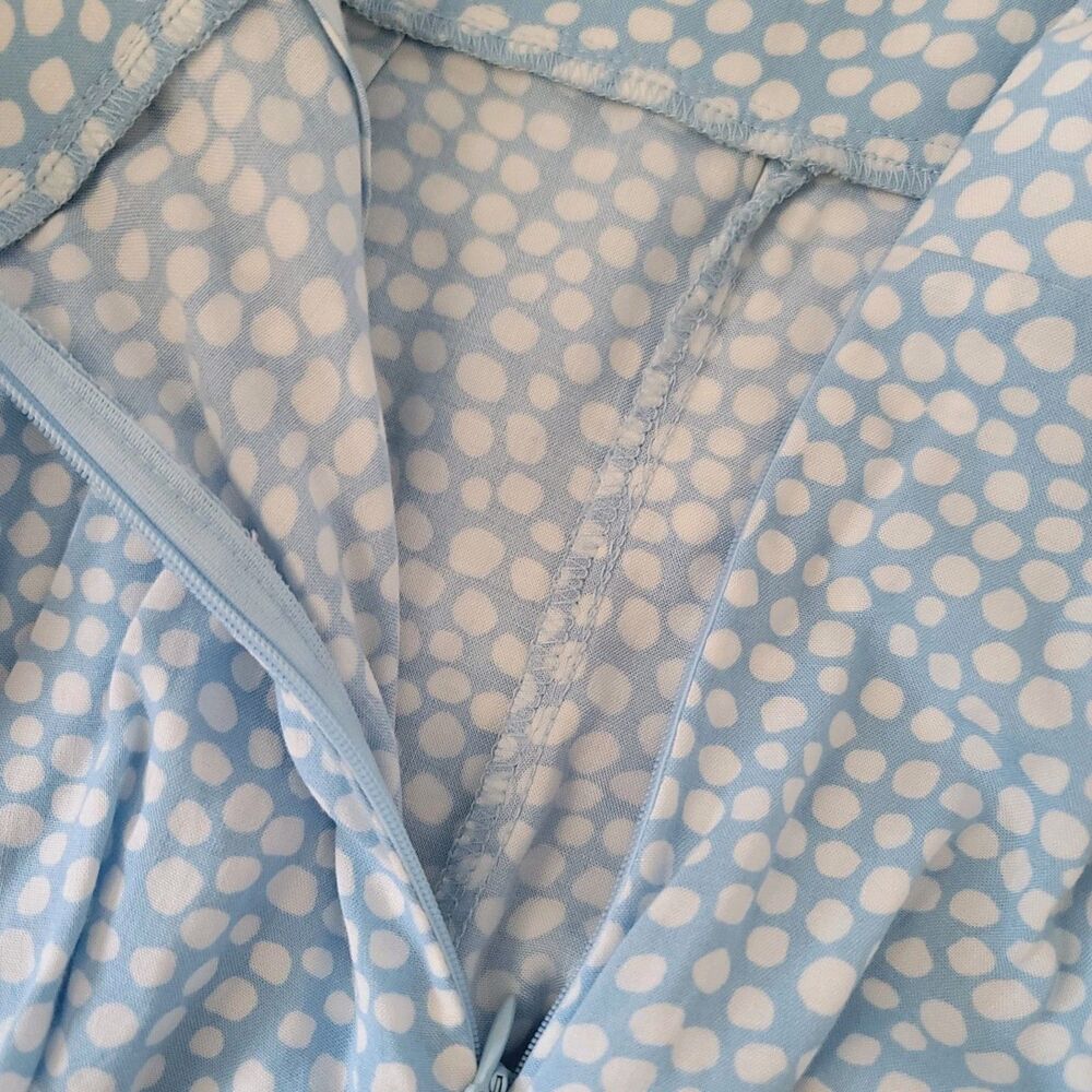Skylar + Madison Blue White V-Neck Spaghetti Strap Dress M - Picture 8 of 14